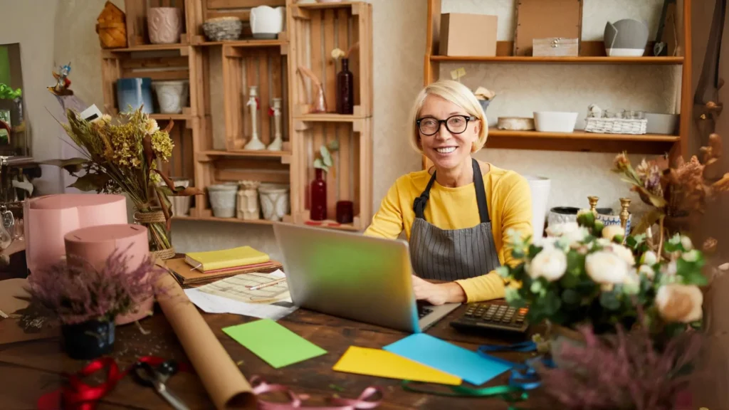 femme travaillant dans une petite entreprise