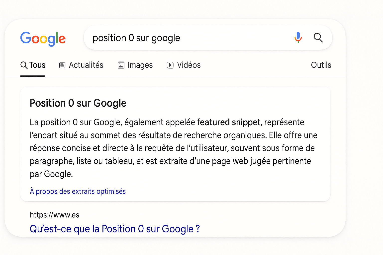 position 0 google